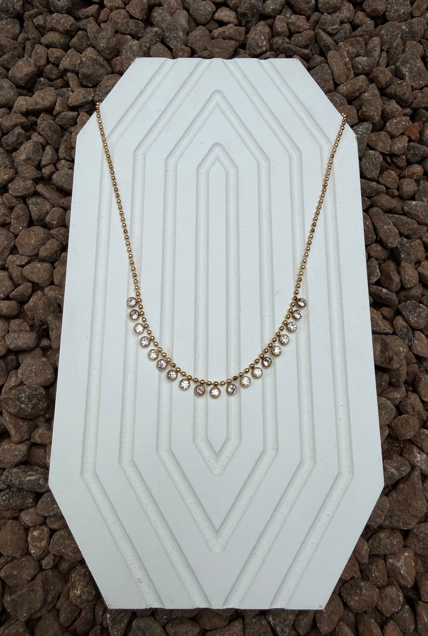 White charm necklace
