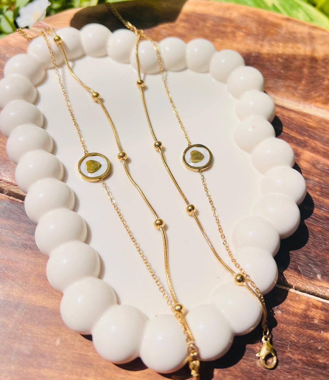 Double layer love bracelet