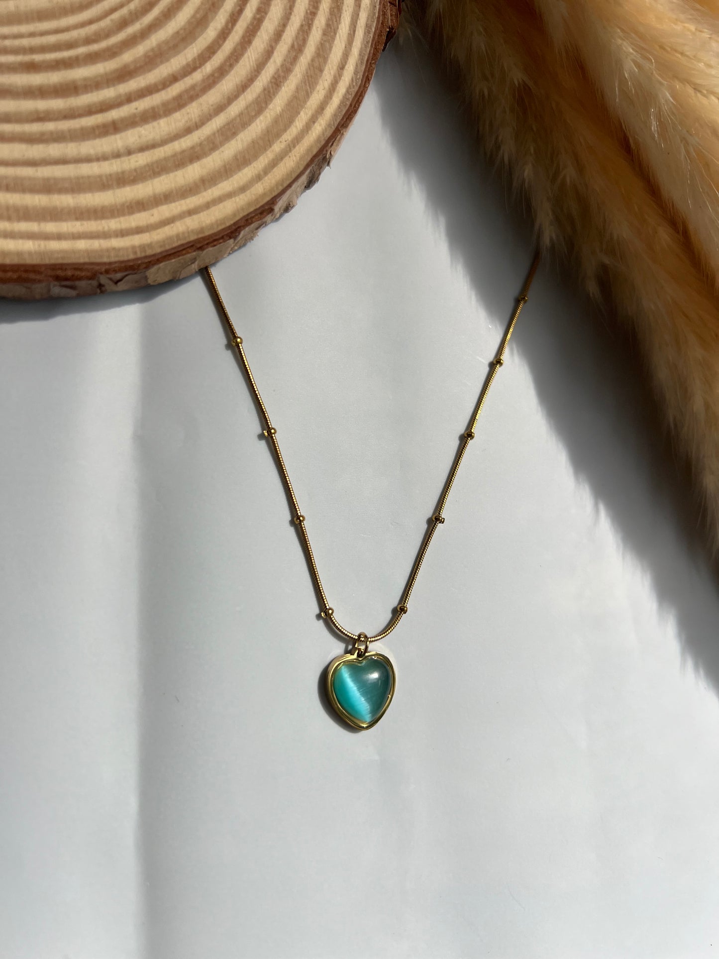 Sky blue love pendant