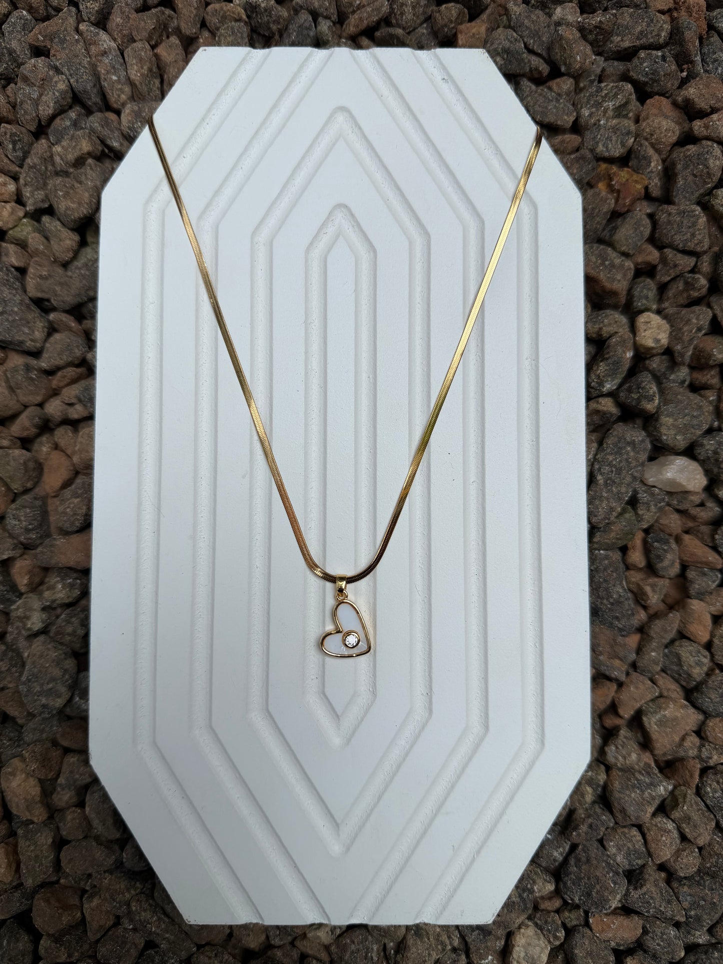 Snake chain with love pendant