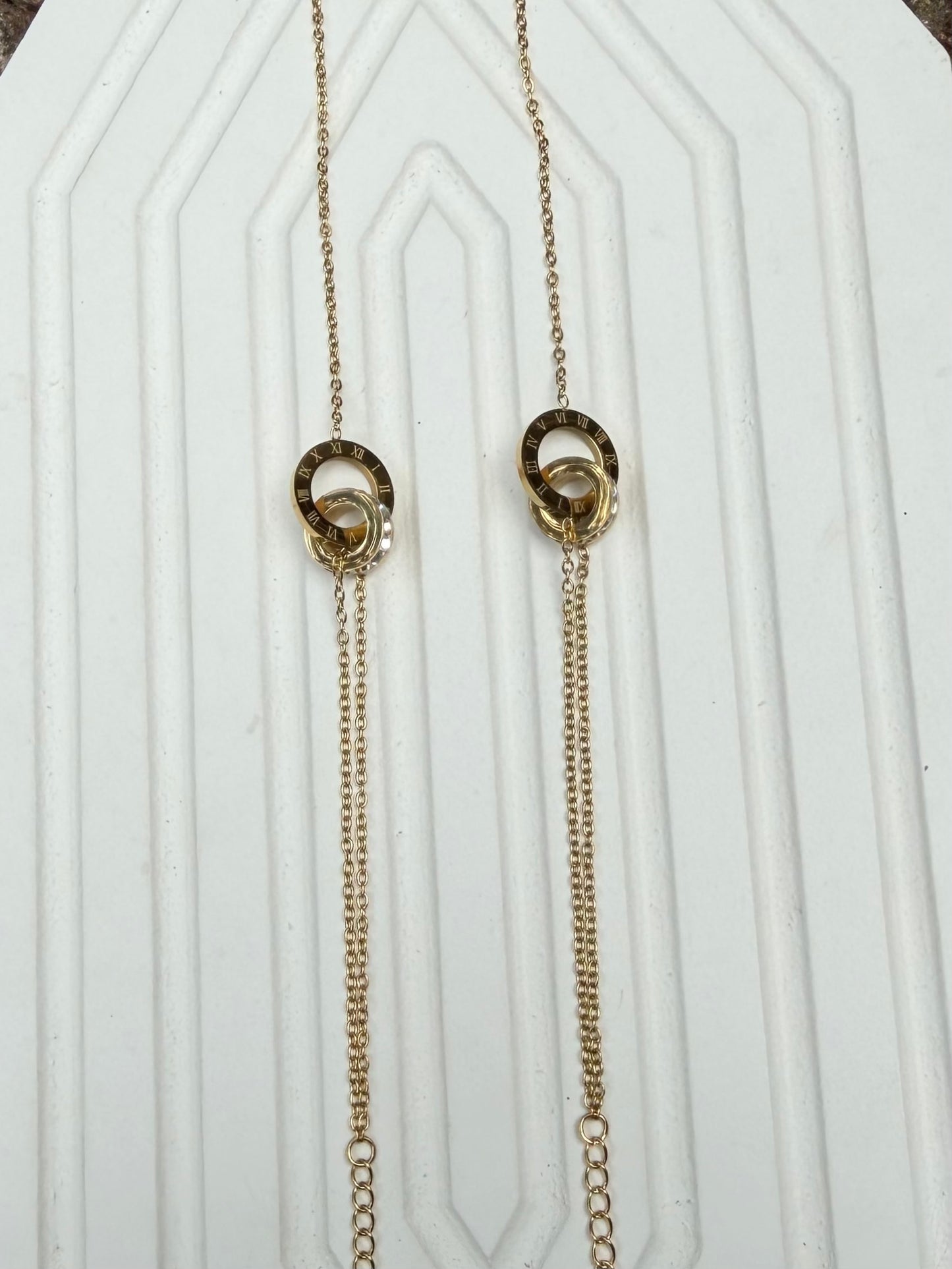 Cute double ring bracelet