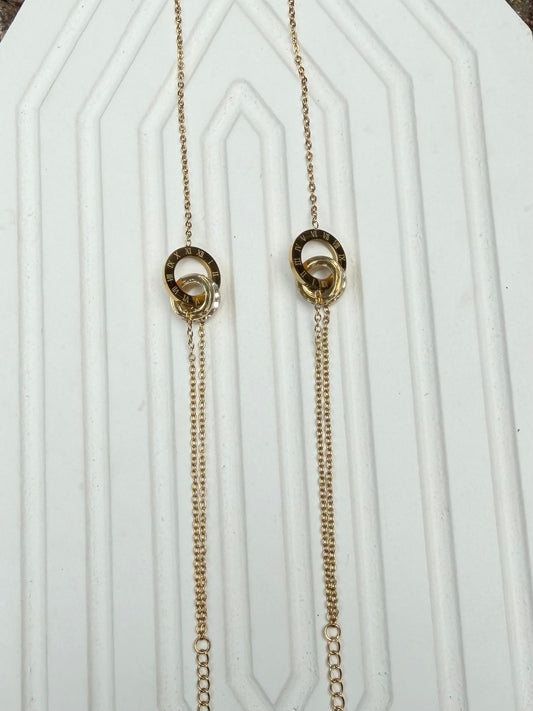 Cute double ring bracelet