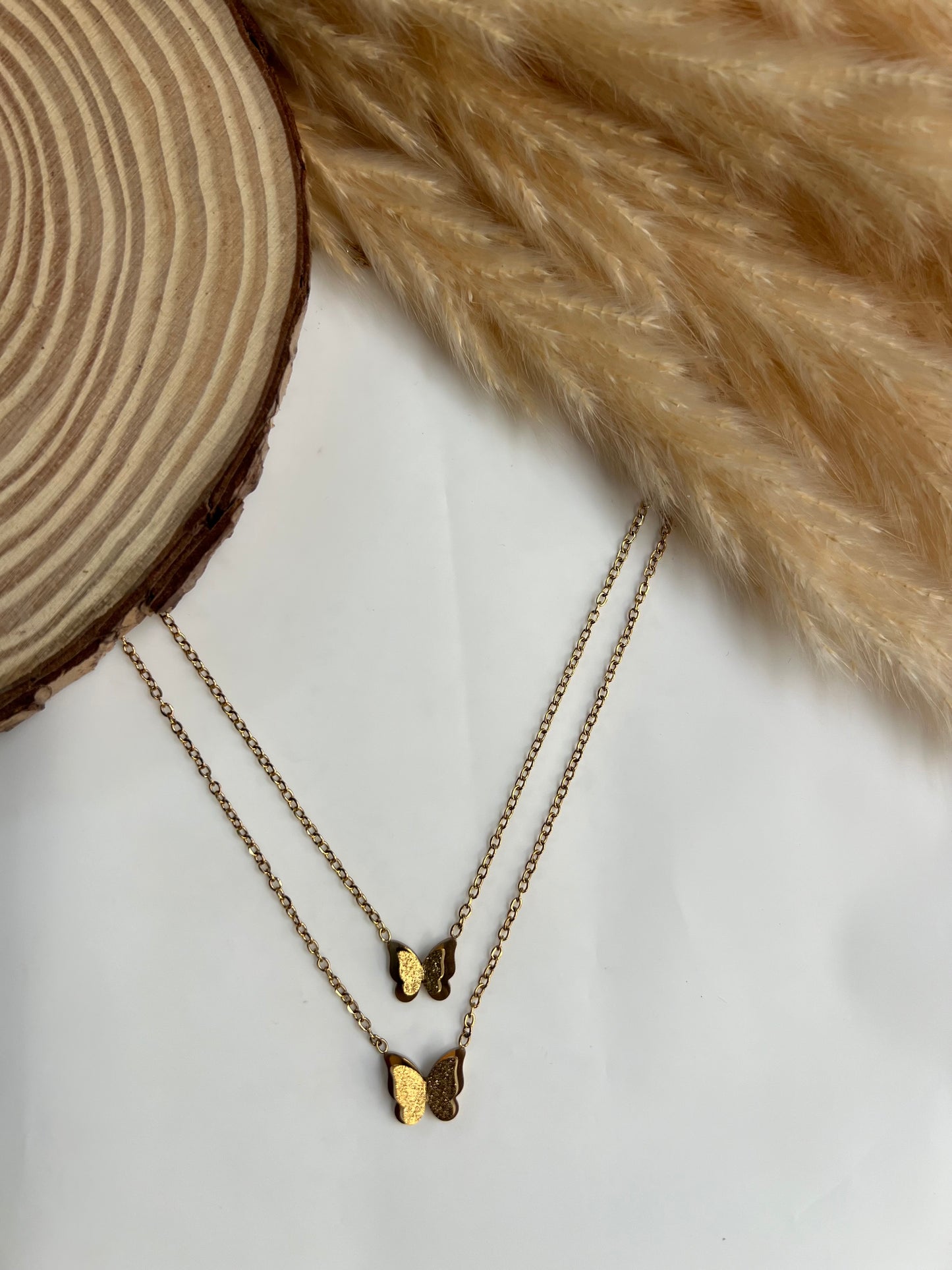 Double layer butterfly pendant