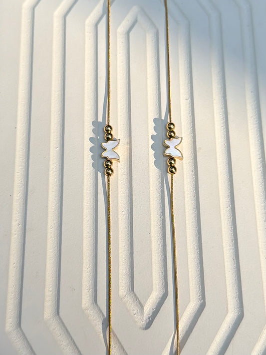 Butterfly bead anklets