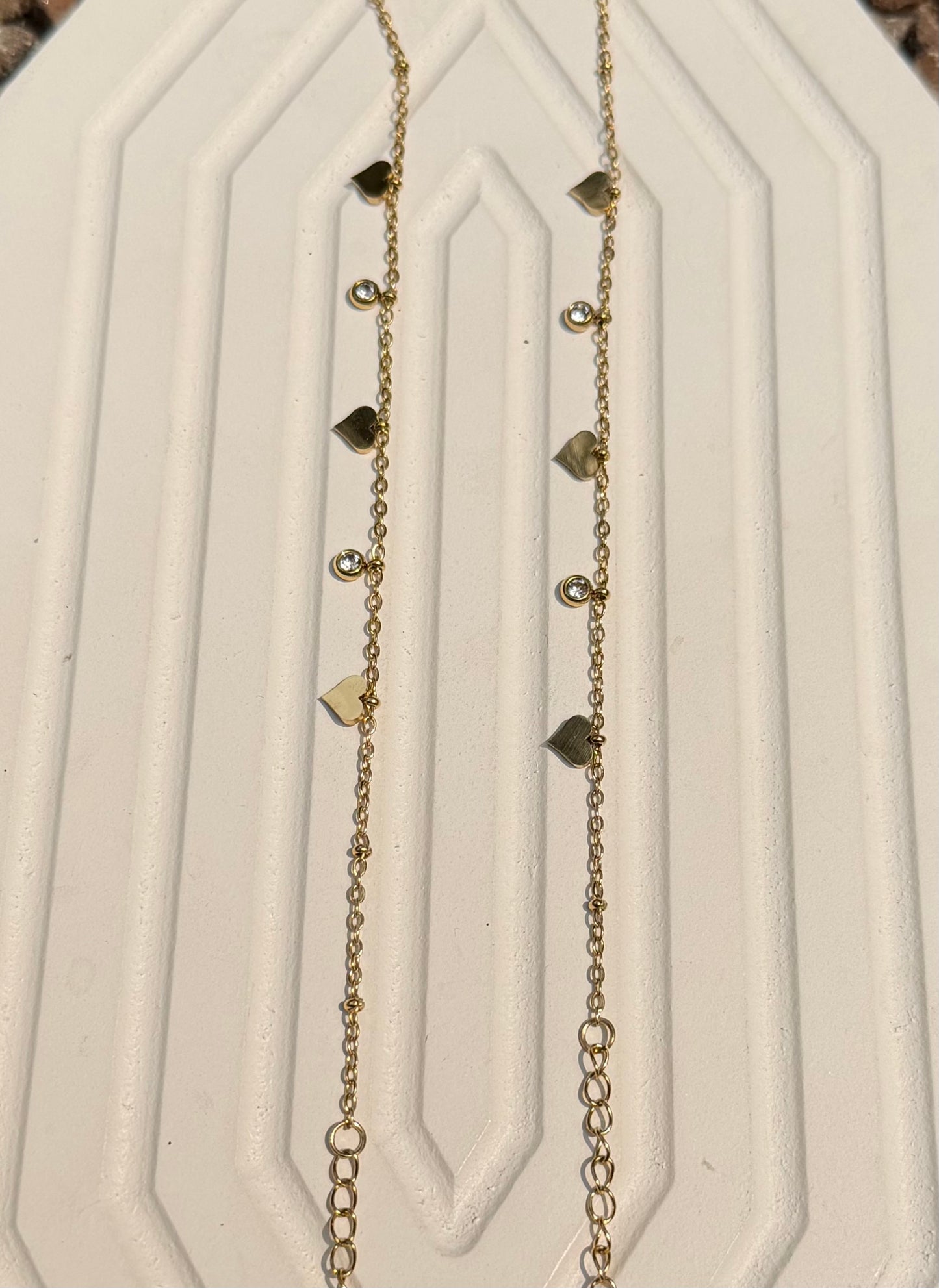 Love charm hanging bracelet