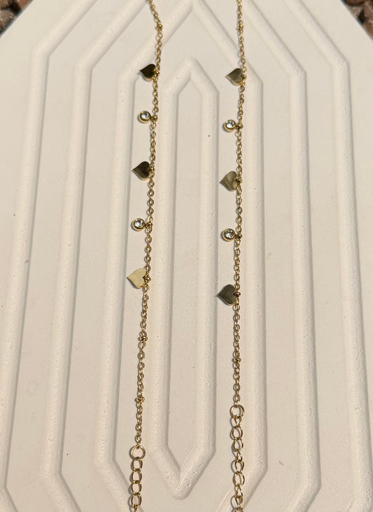 Love charm hanging bracelet