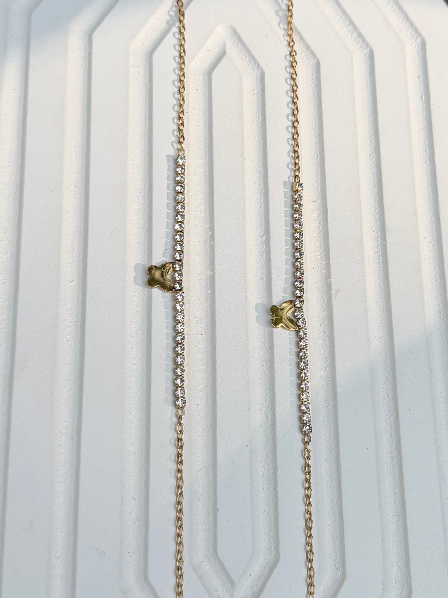 Butterfly tennis anklets
