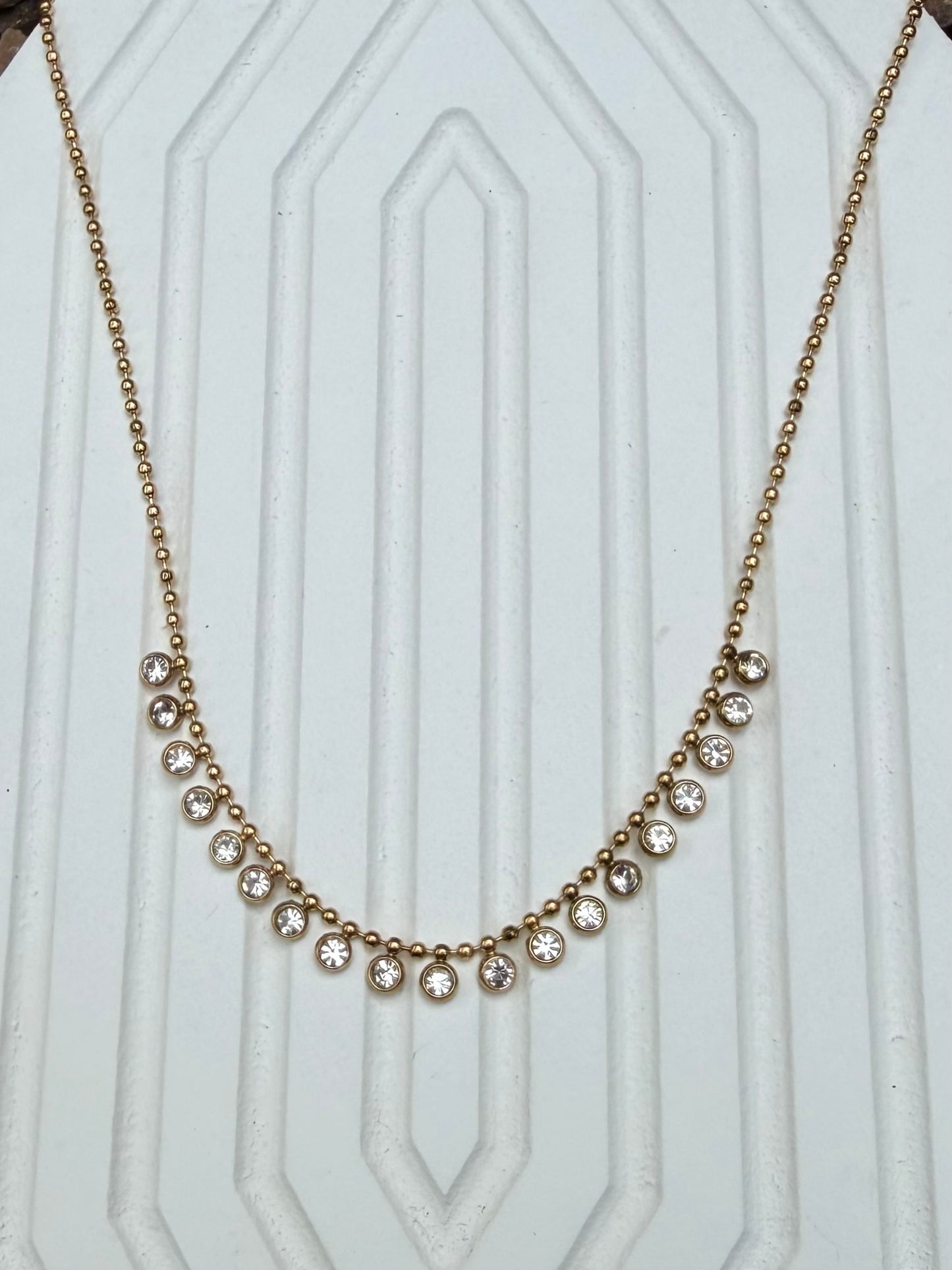 White charm necklace