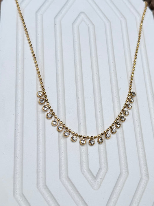 White charm necklace