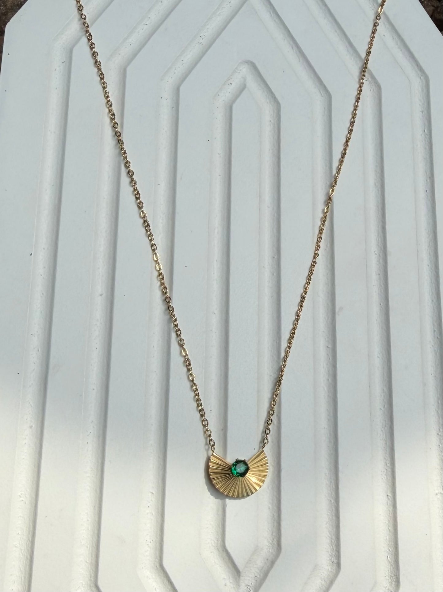Green stone flower