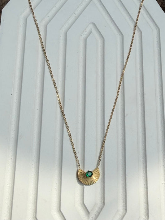 Green stone flower