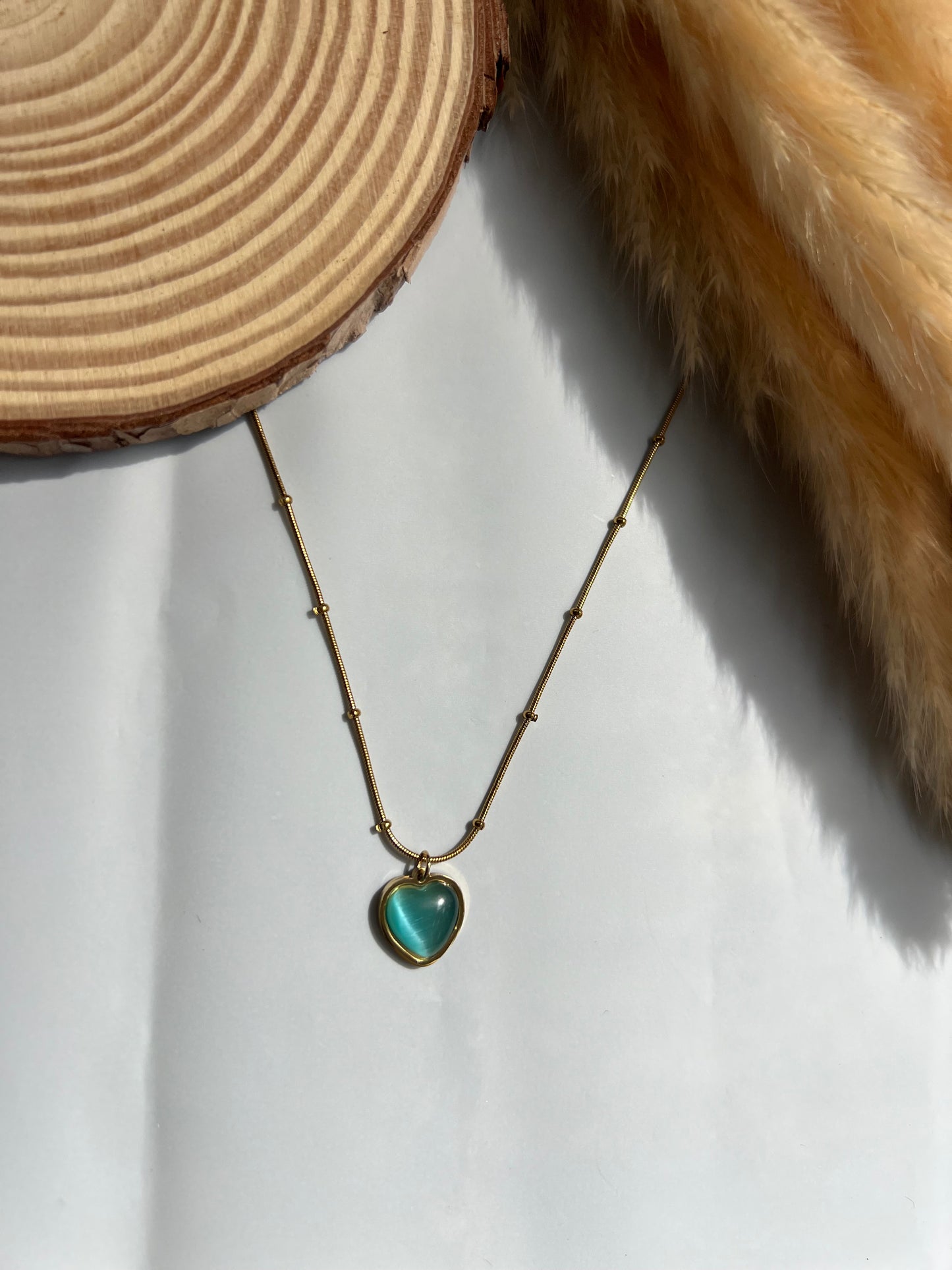 Sky blue love pendant